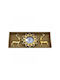 Ceas de Perete Plastic Auriu 23x14cm