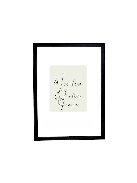 Wall-mounted Wooden Photo Frame with Black Frame