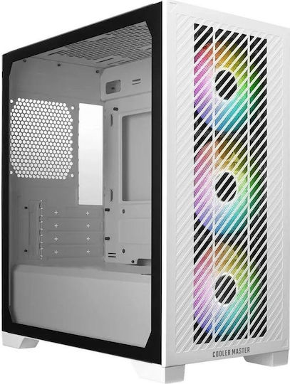 CoolerMaster Elite 301 Gaming Mini Tower Κουτί Υπολογιστή με Πλαϊνό Παράθυρο Λευκό