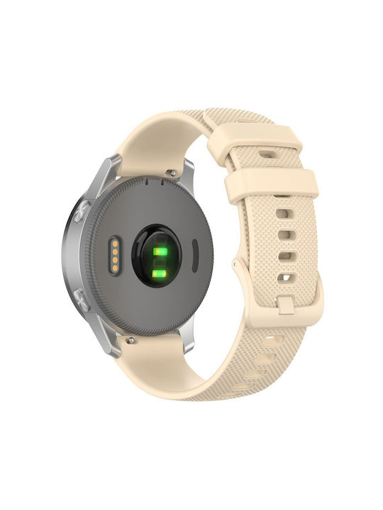 Каишка Силикон Бежов (Vivoactive 4S / Vivomove 3S)
