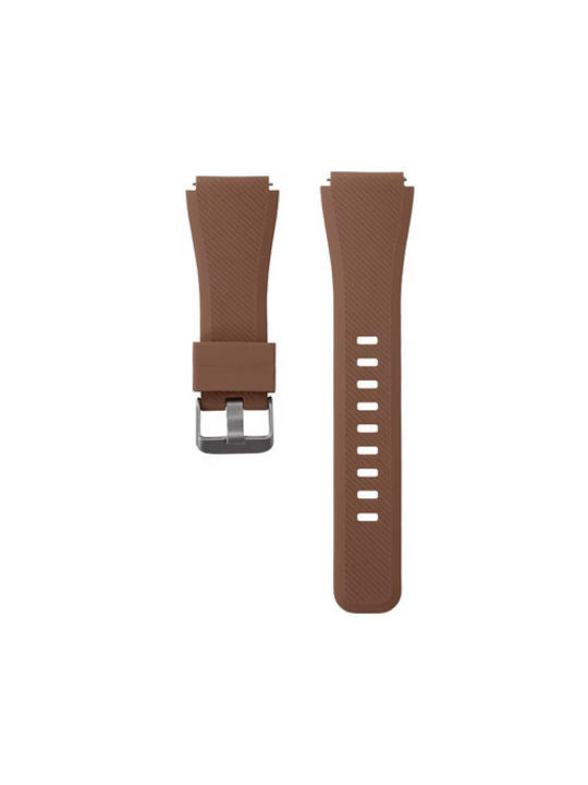 Brown Silicone Strap 22mm for Samsung & Huawei Smart Watch