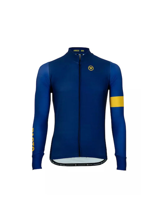 Pacto Lange Ärmel Radtrikot Blau/Gelb
