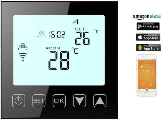 Hysen HY603-BL-WiFi Ψηφιακός Θερμοστάτης Χώρου Smart με Wi-Fi