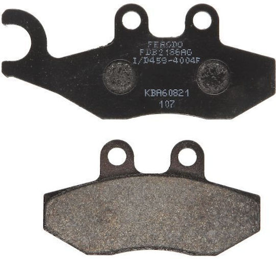 Ferodo Disc Brake Pads Set Piaggio Vespa Motorcycle Rear 97.1mm Height 41.2mm Length 9.0mm Thickness Silver