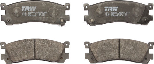 Set Plăcuțe De Frână Spate Auto Trw Mazda 929 Iii-Iv-V Xedos 9 2.0-3.0 06.87 Înălțime 42,5mm Lățime 117,0mm Grosime 14,0mm 15,0mm Senzori Uzură Da