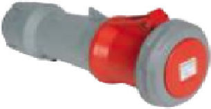 Bootsteckdose Weiblich Rot 5-polig 63A 230V