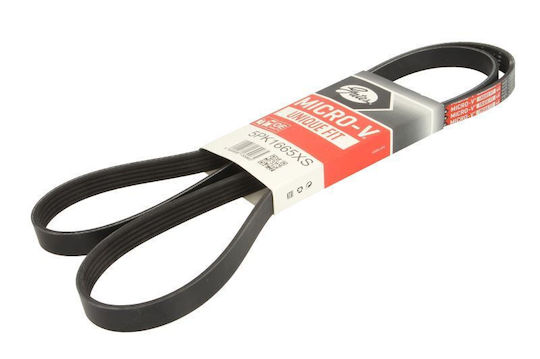 Gates Curea Transmisie Multi-v 5pk1665 Opel 1665mm 17.8mm 5 Rânduri Neagră