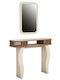 Damla Konsolemit Spiegel Cream-walnut L105xB30xH85cm