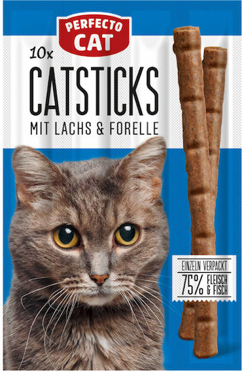 Perfecto Cat Răsfățuri în Stick Cu Somon Pentru Pisică 10 Buc 5gr