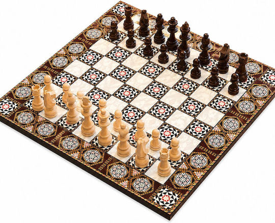 La Belle Maison Handmade Chess from Wood with Chess Pawns 36x36cm D1234-1