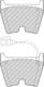 Front Brake Pad Set Ferodo Audi A3 Q3 Tt 2.5 05.13 74.4mm Height 95.7mm Width 16.7mm Thickness
