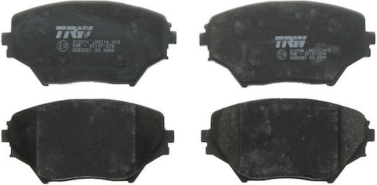 Set Plăcuțe de Frână Față Trw Toyota Picnic RAV 4 Ii 1.8-2.4 08.96-11.05 Înălțime 60.3mm Lățime 123.0mm Grosime 17.5mm