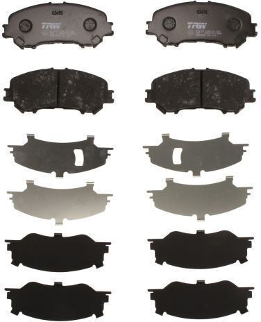 Front Brake Pads Set Trw Nissan Qashqai Ii 1.2-1.7d 11.13 Height 59.8mm Width 142mm Thickness 17mm Wear Sensor Yes
