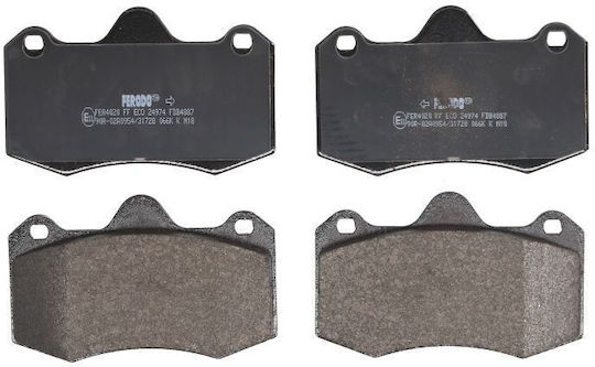 Front Bremsbelag Set Ferodo Lotus Evora Exige Renault Clio Ii Seat Ibiza Iii-iv Sc St 1.2-3.5 11.00 Höhe 81,6mm Breite 130mm Dicke 16,7mm