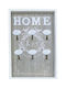 TnS Wall Key Holder Wooden Grey 20x3x30cm