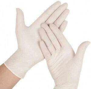 Handschuhe Latex Pulverisiert in Weiß Farbe 100Stück