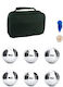 Geological Petanque Game Zola 6 Metal Balls Storage Case 1 Wooden Ball String Measuring Distance
