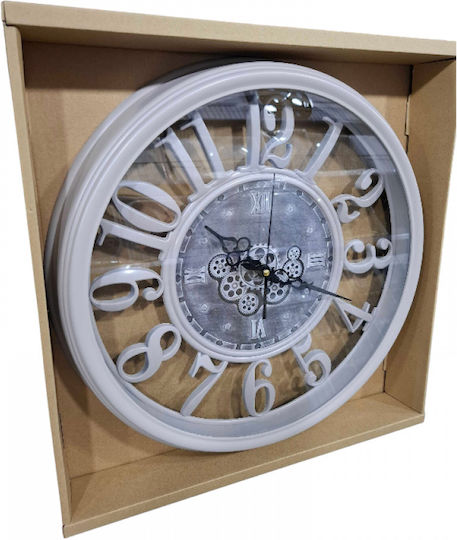 Wall Clock Plastic Beige Ø35cm