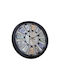 Wanduhr Kunststoff Schwarz Ø43cm
