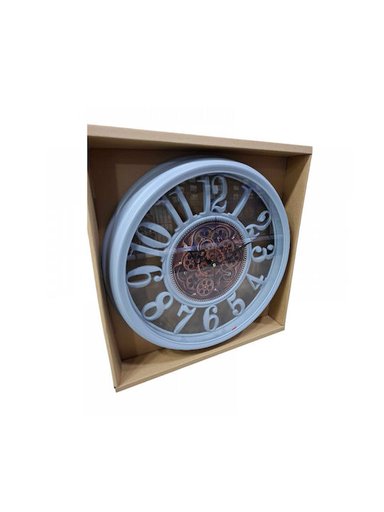Wall Clock Plastic Gray Ø35cm