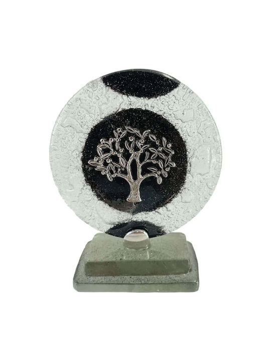 Marhome de birou Amulet Βrad mic Argintiu din Sticlă 12cm 1buc