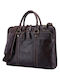 Geantă unisex pentru laptop 15.6 inch servietă geantă office stil business vintage maro