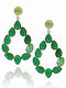 Gregio Earrings made of Silver Gold Plated with Stones