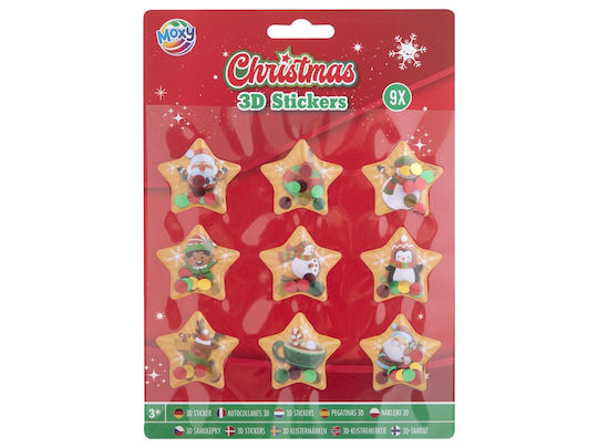 3d Christmas-themed Sticker Set Stars