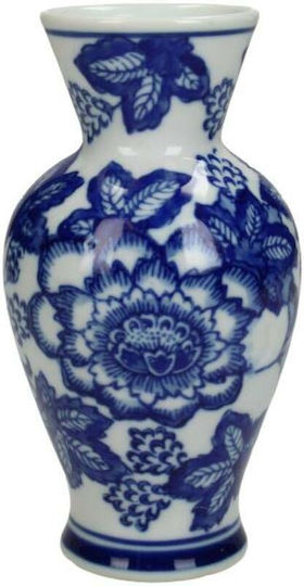 JK Home Decoration Decorative Vase Blue 9x9xH16cm