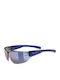 Uvex Men's Sunglasses with Gray Plastic Frame and Blue Mirror Lens S5330822416