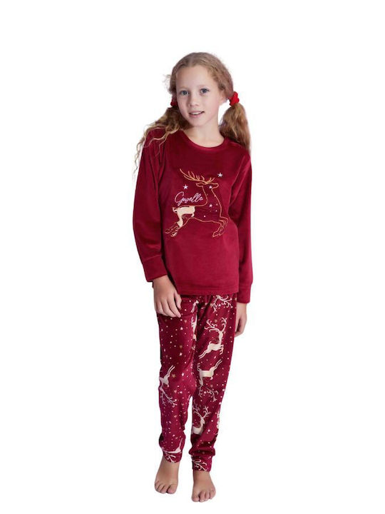 Tarik Pijama pentru copii De iarnă burgundy