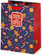 Legami Milano Gingerbread Medium Paper Christmas Bag for Gift Blue