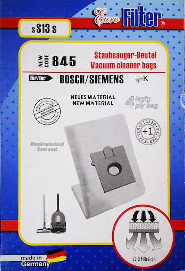 Euro Filter Vacuum Cleaner Bags 5pcs Compatible with Vacuum Cleaner Siemens / Bosch