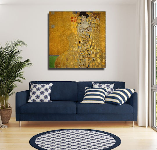 Canvas Print Replica Painting Portrait Adele Bloch-Bauer Gustav Klimt 40cm X 40cm Unframed