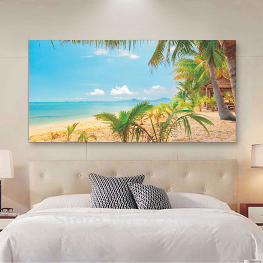 Leinwandgemälde Exotischer Strand 120cm x 60cm