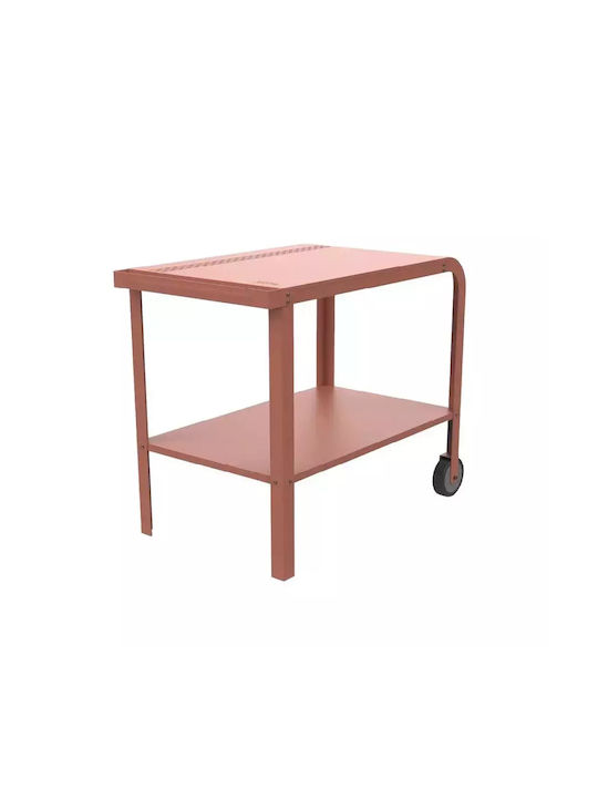 Ziipa Metallisches Küchenregal Mit 2 Ebenen Rote 73.2x50.8x87cm