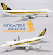 Ready-Made Metal Airplane Model Scale 1/400 JC Wings EW4742002 Boeing 747-200 Singapore Airlines