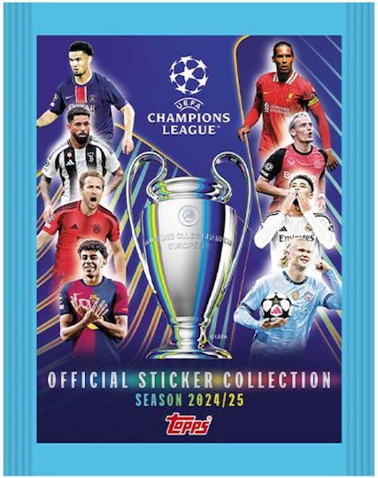Topps 2024-25 Uefa Champions League Sticker Booster Pack