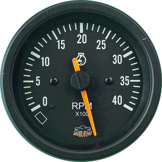 Στροφομετρο Mαυρο 12v 0-4000 Trem Srl 11.τr.l3280601