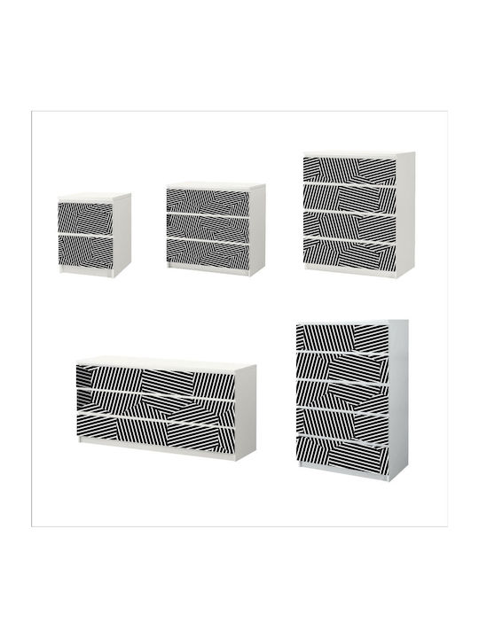 Drawer Sticker Hexagons Quadruple Drawer