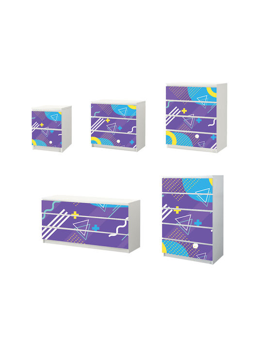Abstract 01 Drawer Sticker for Quadruple Drawer