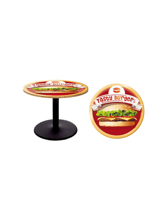 Tasty Burger Table Sticker 100cm Diameter