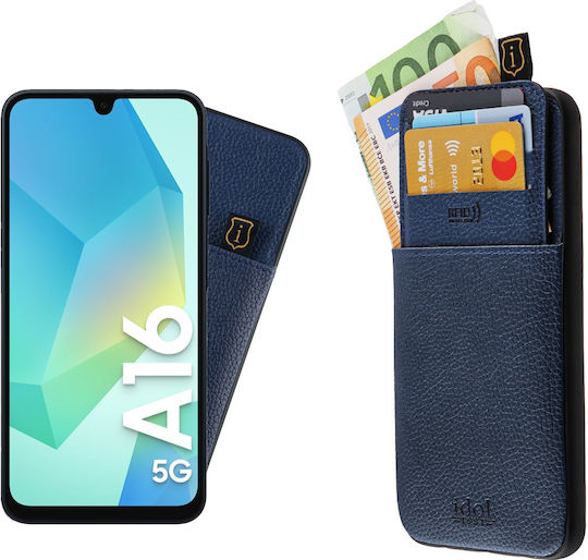 Idol 1991 Anti-rfid Wallet Piele Albastru (Galaxy A16)