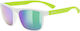 Uvex Square Kids Sunglasses with Mirror Lenses Green