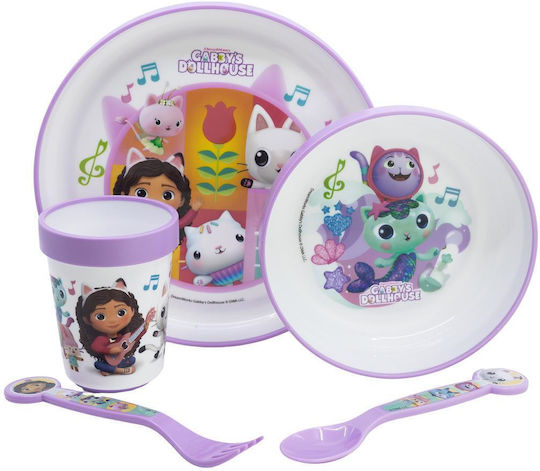 Stor Set de hrănire din Plastic Violet 5buc