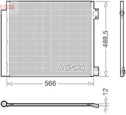 Denso Air Conditioning Condenser Dryer Nissan Qashqai II X-Trail III Renault Espace V Kadjar Koleos II 488.5x566.0x12.0 Mm Denso Air Conditioning Condenser Dryer Nissan Qashqai II X-Trail III Renault Espace V Kadjar Koleos II 488.5x566.0x12.0 Mm