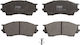 Set Plăcuțe De Frână Partea Din Față Trw Automotive Mazda Xedos 9 2.0 2.3 2.5 07.93-09.02 Înălțime 59.5mm Lățime 142.0mm Grosime 16.8mm