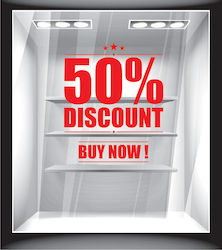 Autocolant Reducere 50% Reducere 120cm X 145cm