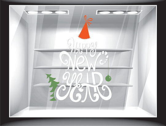 Happy New Year Window Sticker 120cm X 157cm