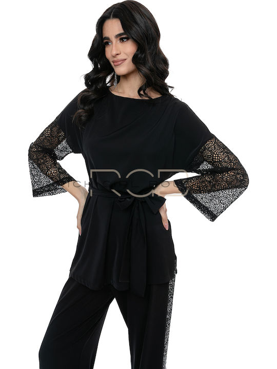 Women's Blouse Long Sleeve Black